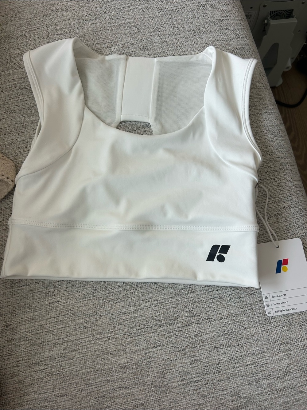 NWT Posture correcting Power Sports Bra in White by Forme